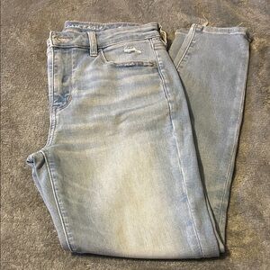 American Eagle Light Blue Distressed Jeans